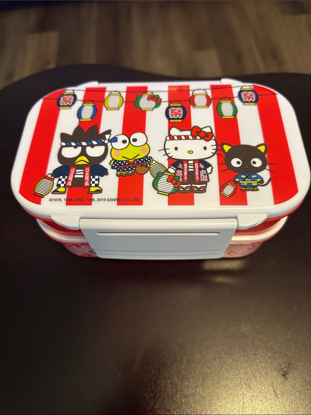 Sanrio Red White Striped Festival Character Bento Box lunch box